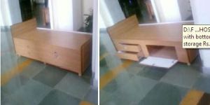 Wooden Cot with Storage