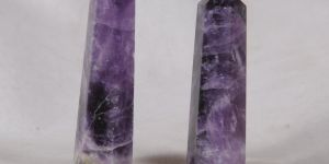 Amethyst Obelisk Pair
