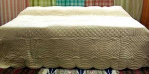 Cotton Plain Quilted Bedspread