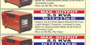 1 KVA - 8.5 KVA Rating Petrol-LPG fuel Portable Generators range