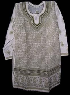 Embroidered Cotton Chiken Ladis Kurti