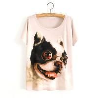 Dogs Round Neck Tshirts