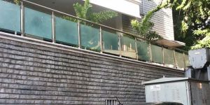 Stainless Steel with Glass Railings