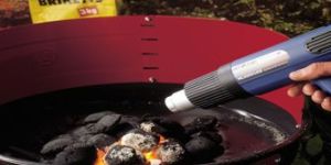 Hot air blower for Barbecuing.