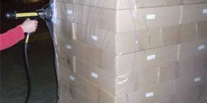 Hot Air Gun for Pallet Shrinking.