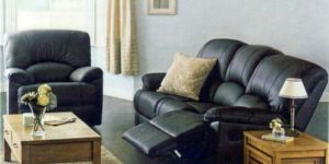 Recliner Leather Sofa Set