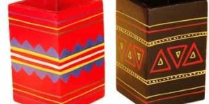 Pen Stand Painted Square  It-06 & 07