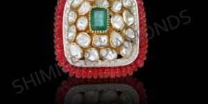 Diamond Studded Gold Ring