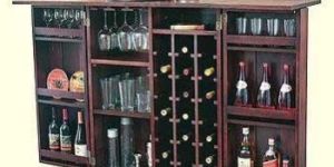 Brown Wooden Wine Rack