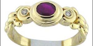 Ruby Gold Rings Vj-265