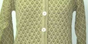 Yellow Hand Knitted Woolen Cardigan