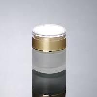 Cream Glass Container