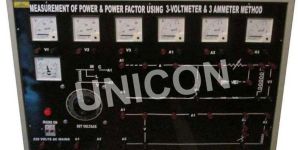 TO MEASURE POWER & P.F. BY 3-AMMETER AND 3 VOLTMETER METHOD