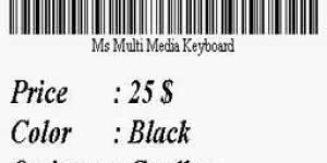 Printed Barcode Label