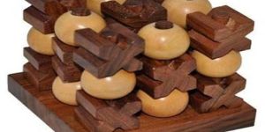 Wooden Game-3d Tik Tak Toe
