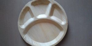 12 Inch Areca Palm Leaf Compartment Plate
