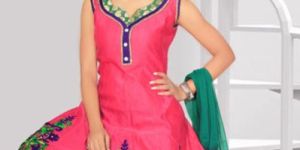 Chanderi Anarkali Salwar Kameez