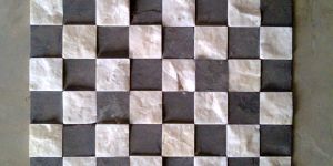 Kadapa Black, White Mosaic Agariya White Marble