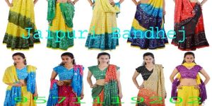 Bandhej Lehenga Cholis