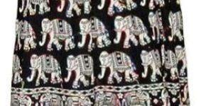 Printed Cotton Wrap Skirt