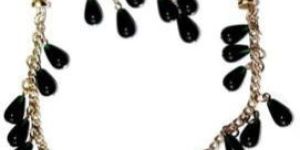 Black Necklace, Earrings