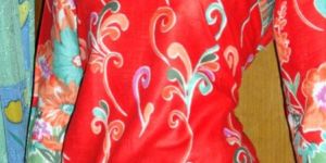 Embroidered Neck Cotton Red Kurti