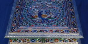 Wooden Meenakari Dry Fruit Box