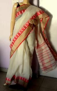 Cotton Muga Border Sarees