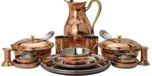Copper Steel Dinner Set