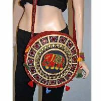Round Hand Embroidered Elephant Bags