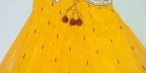 Yellow Mini Anarkali Suits