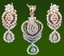Diamond Pendant Set