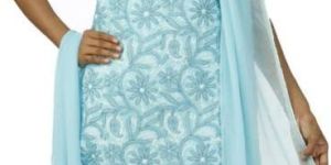 Lucknowi Chikan Embroidered Unstitched Suit
