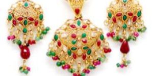 Kundan Polki Pendant Set