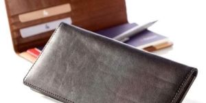 Leather Cheque Book Holder