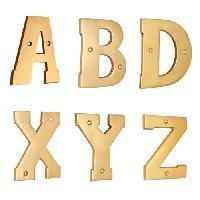 Cabinet Pull Brass Alphabet