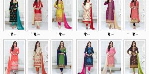 Fancy Gless Cottan Heavy Embroidery Work(Sanam RE)