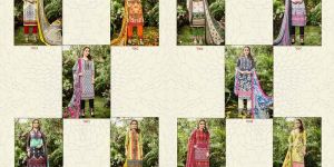 GUL SAFINA-Designer Cambric printed with heavy embroidery Dresses