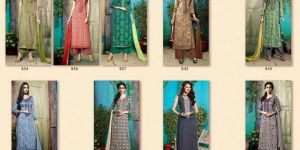Moon star-Stylish satin cotton print with Work Salwar Suit