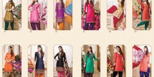 New Satin Cotton Bandhani Dress Material