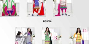 Chanderi Cotton Embroidery Churidar Dress Material