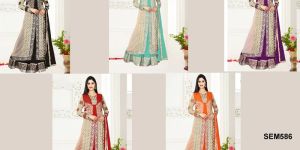 Net and Georgette Floor Touch Anarkali Suit