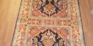Single Knotted Carpet Kashan Blue