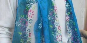 Polyester Slub Printed Scarf