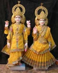 Marble Vishnu Laxmi Statue