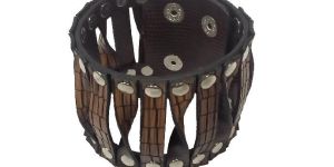 Essart PU Leather Men's Wrist Band-01-Tan