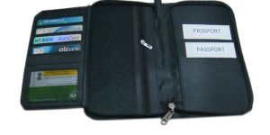 Essart Synthetic Travel Document Holder with Zipper Closure