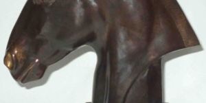 Antique Horse Face Sculpture