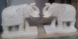 Marble Elephant Statues