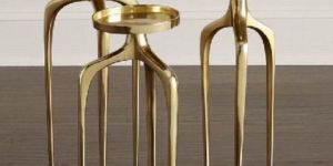 BRASS COFFEE TABLE ROUND WITH TOP GLASS